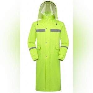 Fluorescent full-length raincoat ,reflective, ideal for cycling &fishing